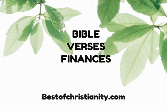 Bible Verses Finances