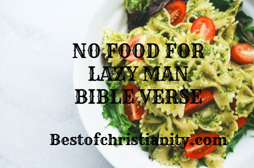 No Food For Lazy Man Bible Verse