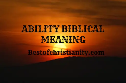Ability Biblical Meaning