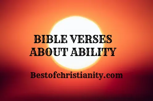 Bible Verses About Ability