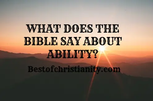 What Does The Bible Say About Ability
