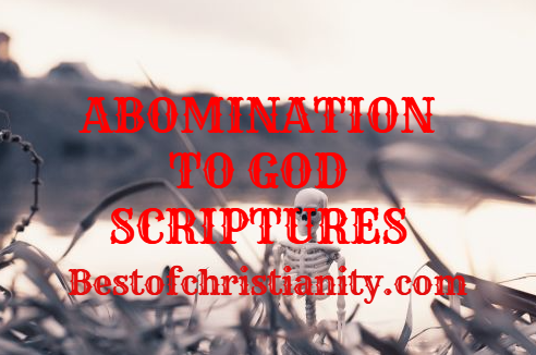 Abomination To God Scriptures