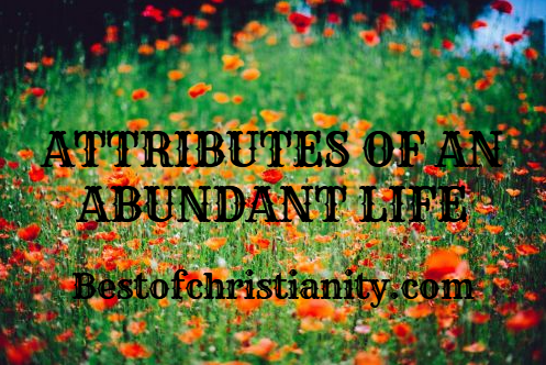Attributes Of An Abundant Life