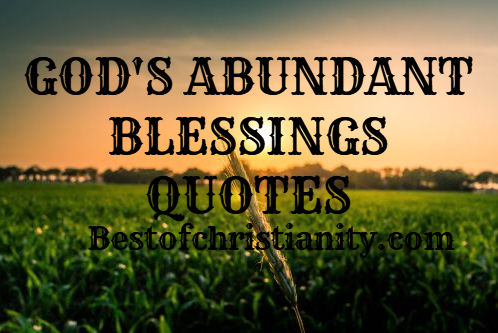 God's Abundant Blessings Quotes
