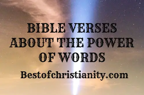 Bible Verses About The Power Of Words