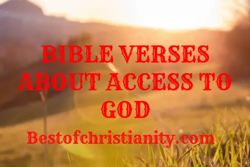 Bible Verses About Access To God