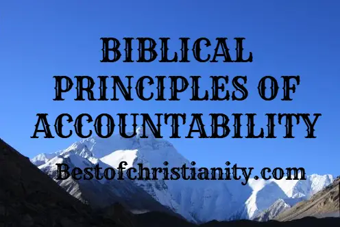Biblical Principles Of Accountability