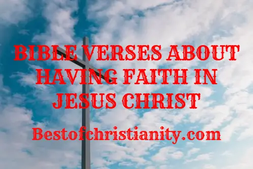 Bible Verses About Having Faith In Jesus Christ