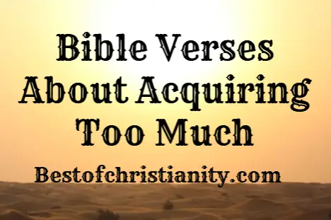 Bible Verses About Acquiring Too Much