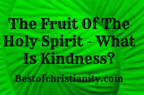 The Fruit Of The Holy Spirit What Is Kindness