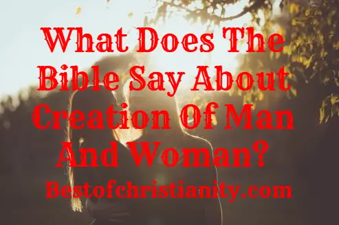 What Does The Bible Say About Creation Of Man And Woman