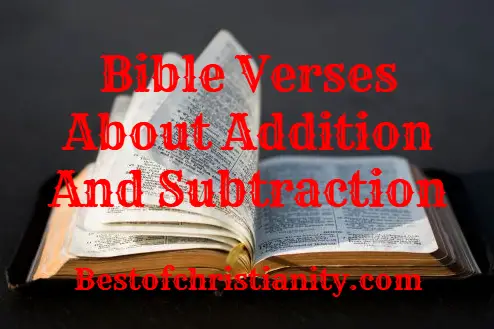 Bible Verses About Addition And Subtraction