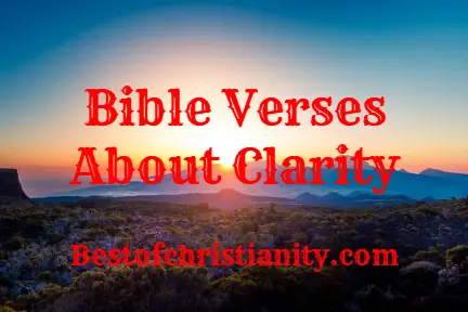 Bible Verses About Clarity