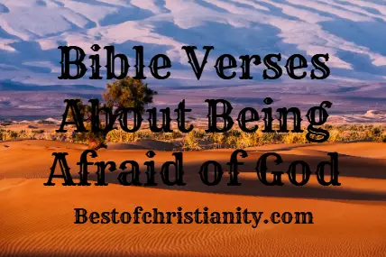 Bible Verses About Being Afraid of God