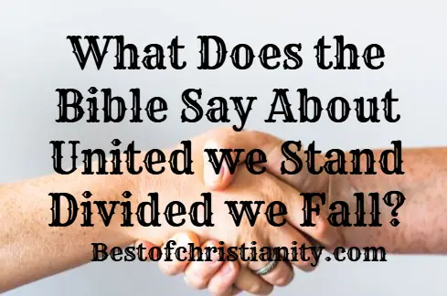 What Does the Bible Say About United we Stand Divided we Fall