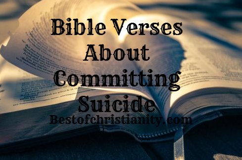 Bible Verses About Committing Suicide