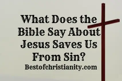 What Does the Bible Say About Jesus Saves Us From Sin?